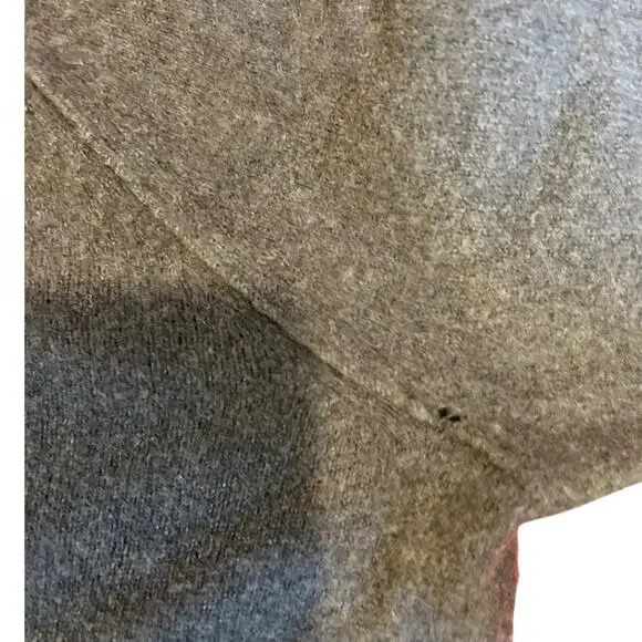 EVERLANE Taupe Cashmere Blend Cropped Crew Neck Pullover Sweater Women's Medium